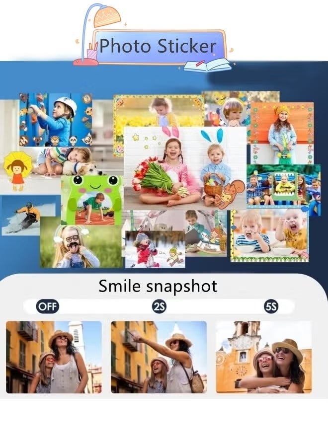 ZONBON 4K Digital Camera – 50MP CCD，Kids’ Camera Point and Shoot with 8X Zoom, Includes 32GB SD Card – Ideal for Children & Beginners - Image 4